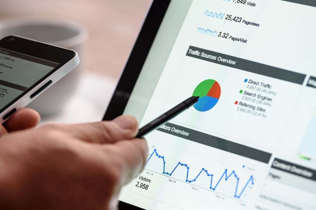 Computer screen displaying Google Analytics Terminology.