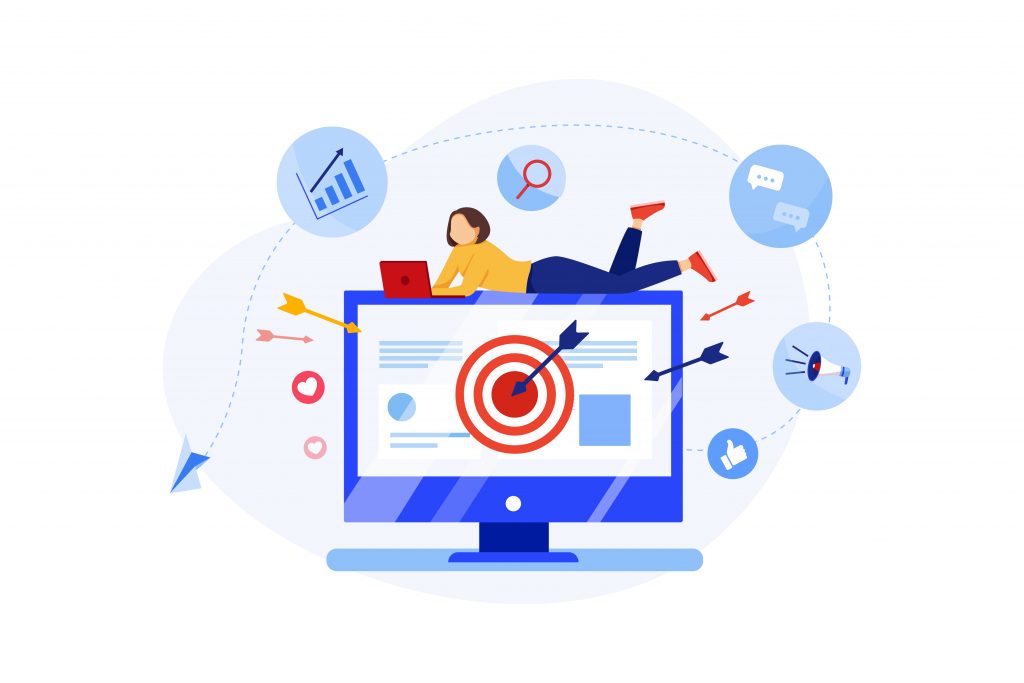Google Remarketing & What is Retargeting in Digital Marketing Blog Featured Image | A Graphic Illustrating Digital Marketing Targeting