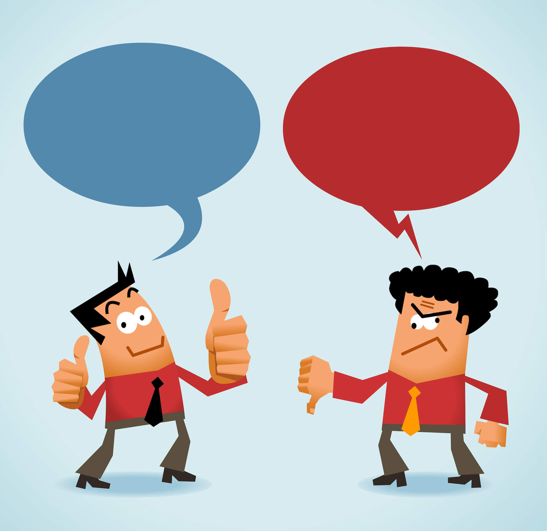 Graphic of good and bad reviews | Featured Image for the How Google Reviews Affect Business on the Web blog on Resurge Digital.