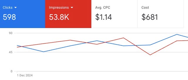 Google Ads dashboard.
